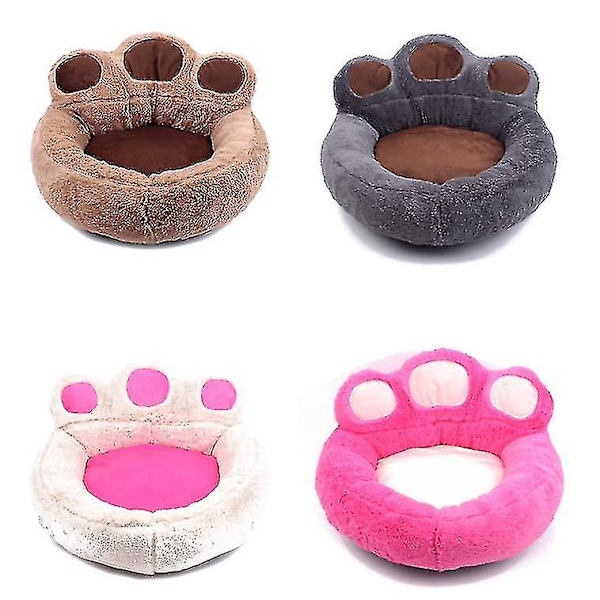 Hjemmeblød plys kæledyrsseng til katte eller små hunde Katteseng pink M