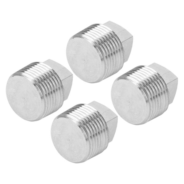 4 stk. Kvadratiske Hovedpropper 316 Rustfrit Stål 26,5 mm Rør Endekappe Fitting Kobling