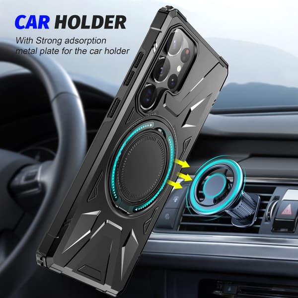 Hybridcover Samsung Galaxy S25 Ultra MagSafe Ring Sort