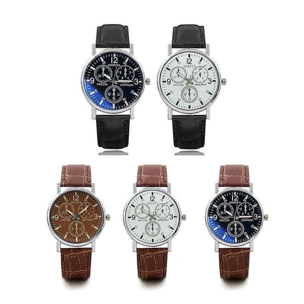 Klokke Herre Minimalistisk Urskive Elegant Pointers Quartz Watch Leather Belte Pd999