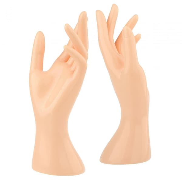 【BQ】Kvinnlig displayhand för ringfotografering - 1 par Beige