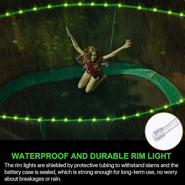 Led Trampolin Lys,fjernbetjening Trampolin Fælge Led Lys Til