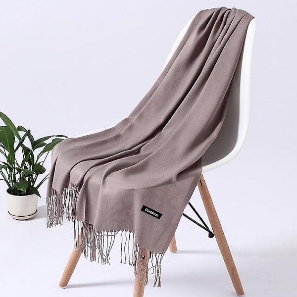 Mode Ensfarvet 2022 Kvinder Tørklæde Vinter Hijabs kvaster Lange Damesjaler Cashmere Ligesom Pashmina Bandana Tørklæder Wraps Echarpe FYR110-19