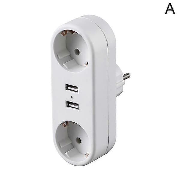 【BQ】EU Grounded Wall Socket Adapter Plug Extension Cord Outlet Converter 3500W B21U