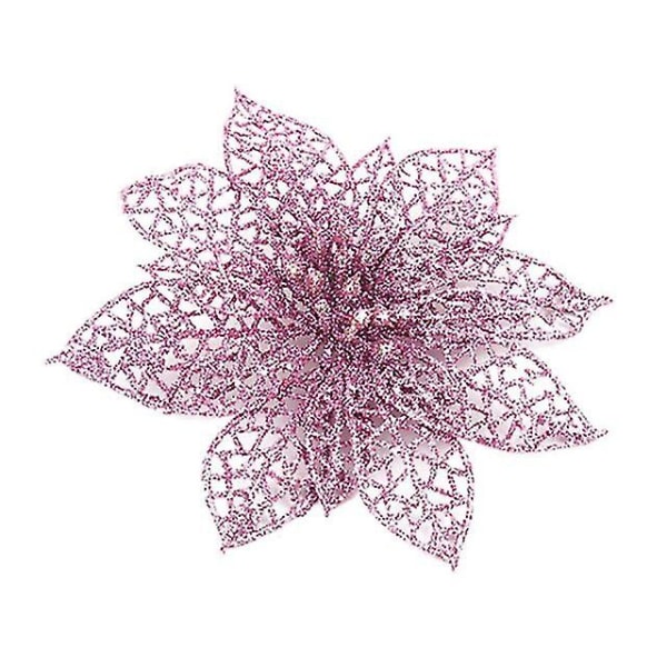 1stk Juleblomst Simulering Gull Pulver Blomst Juletre Hengende Anheng Reop Ornament Dekorasjon Blomst & C