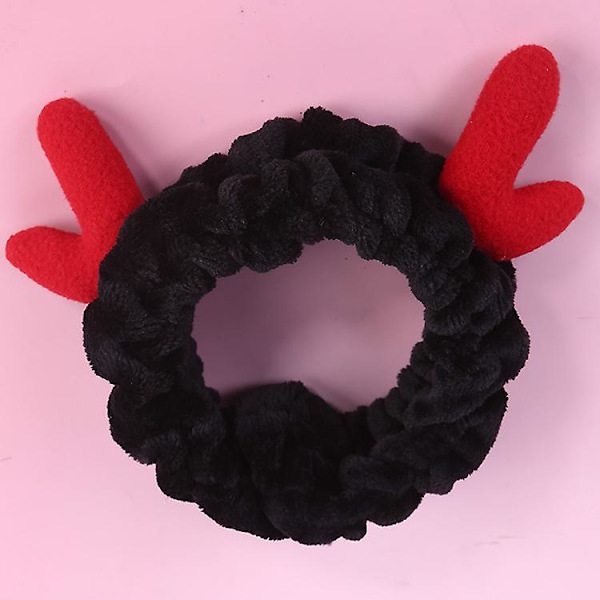 Älg Huvudbonad£¬Wash Face Hårhållare Hårband Bow Animal Ears Pannband £¬Svart Black