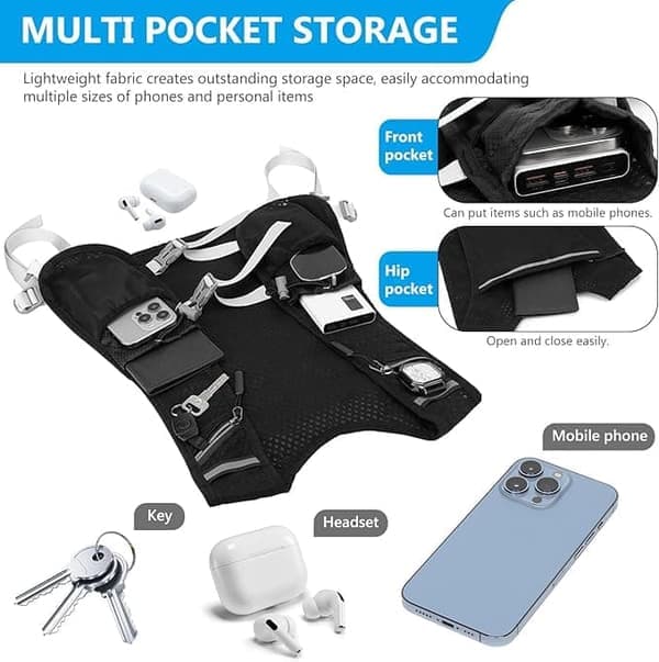 【BQ】Hydration Pack / Running Vest with Reflective Design – Lightweight & Comfortable for Running, Hiking, Cycling, Marathon