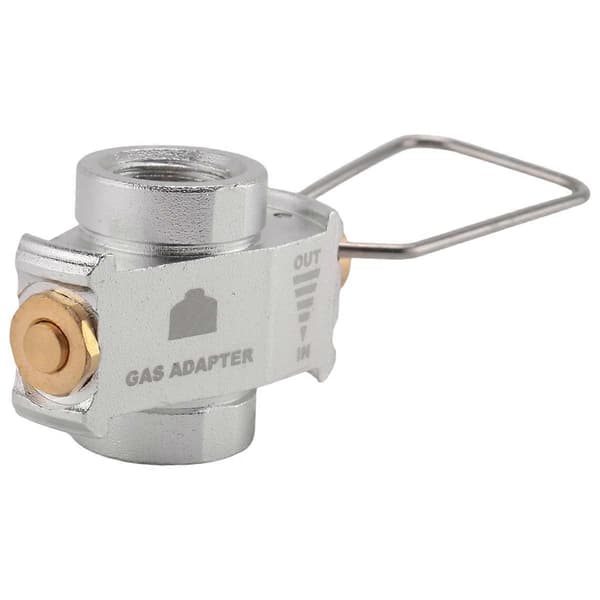 Camping Gas Saver Plus Gasskonverterer Gir Påfyllingsadapter Flat Tank Konverteringsadapter Camping Gassadapter Silver