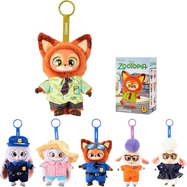 【BQ】Plush Doll Keychain Zootopia Soft Toy Rabbit Judy Fox Nick Blind Box A2 A2
