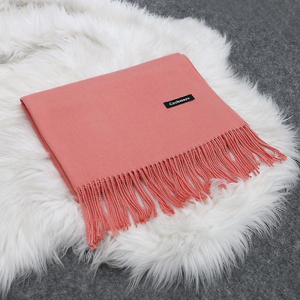 Dam varm lång sjal Vinter varm stor halsduk Camel Vattenmelon Röd Watermelon Red