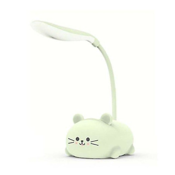 Bordslampa Tecknad Söt Pet Cat Nattlampa USB Uppladdningsbar Led Bordslampa Barn Ögonskydd Varm vit skrivbordslampa 4