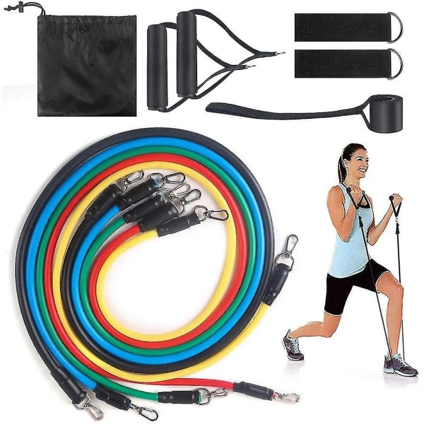 11 kpl / set Gym Workout Resistance Band Kiristysnauha Latex Tube