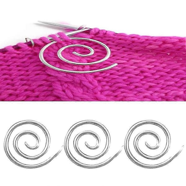 st tilbehør buede håndlavede værktøjer spiralkabel strikkepinde garn syning Silver