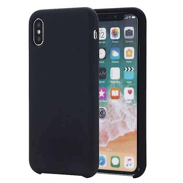 Fyra hörn Fulltäckande flytande case Cover för Iphone X / Xs (svart)