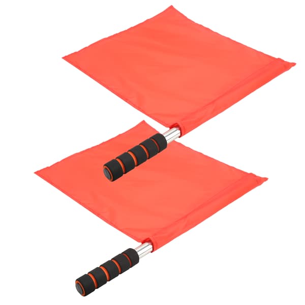 2-pack Domarflaggor i rostfritt stål Röda Sport Linjeman Tävling