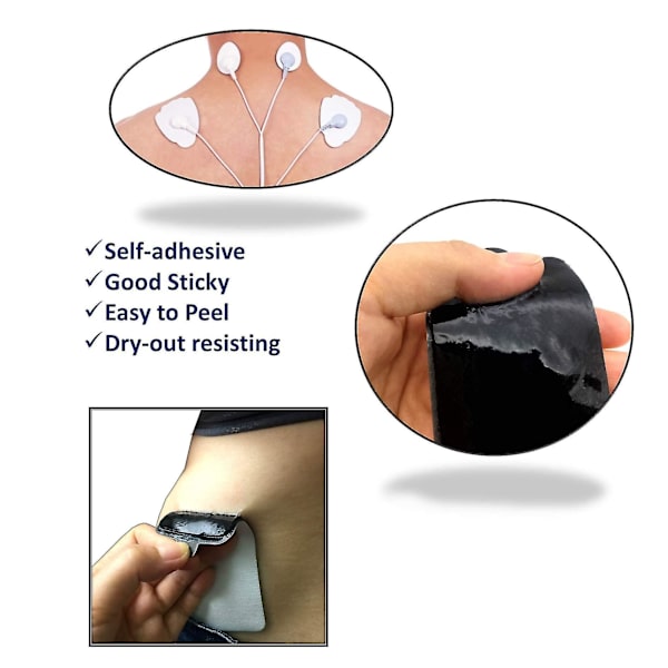 4st Tens Electrodes Pad Ersättningsdyna för Tens Unit Tens Electrode Pad