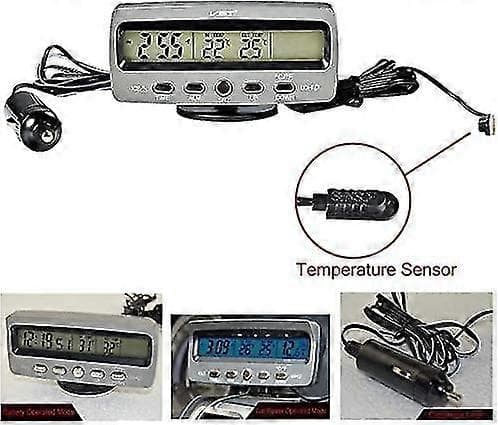 i 1 bil LCD Volta temperaturdetektor digital display larm C