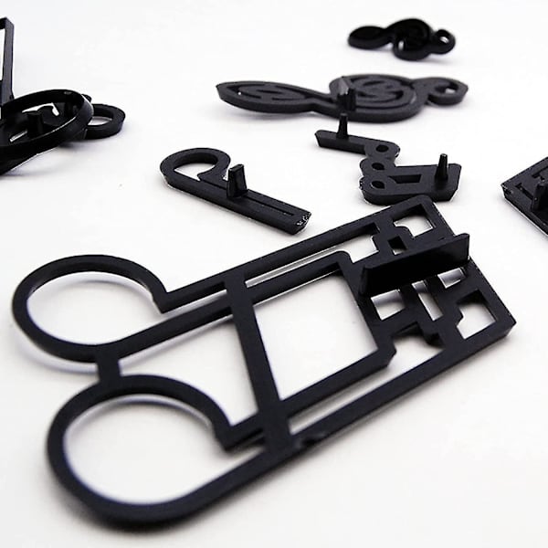 10 stk musikktema Fondant Cookie Cutters Sett Diy Sugar Craft Cutting Tool (svart)