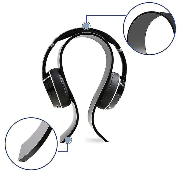 Akryl hörlurar Headset Skrivbord Display Stand Hängare Hållare för hörlursdekor