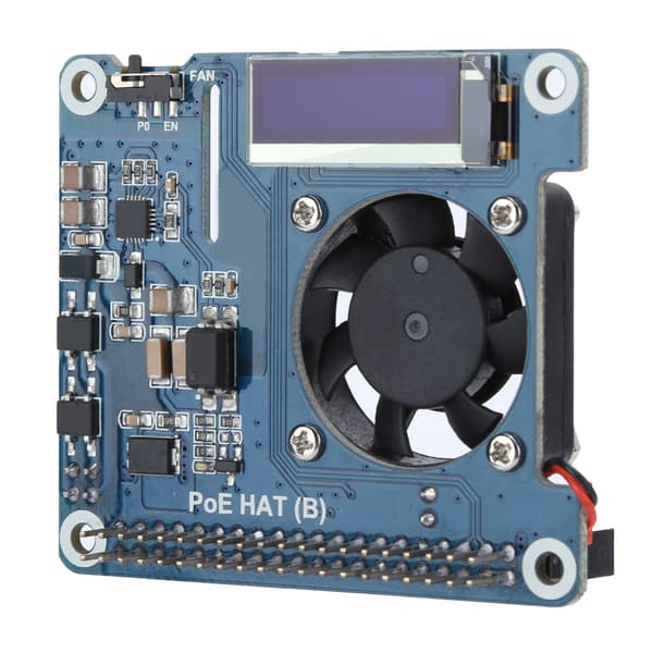 Raspberry Pi 4b 3b udvidelseskort med POE Power Over Ethernet og køleblæser