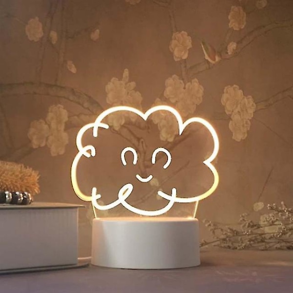 Julepynt til hjemmet Træ Elg 3d Akryl Natlys Julegave Nytår Home Decore String Lights Julemand Ornament 494583 3