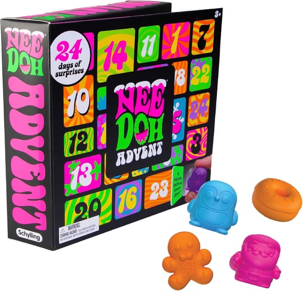 【BQ】Schylling NeeDoh Squishmas Julekalender - 24 Mini Squishies - Nedtælling til jul