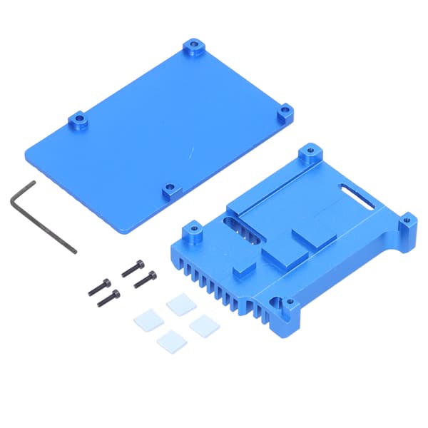 Kabinet til Raspberry Pi 4 B Aluminiumlegering Varmeafledningsskal Mikrocomputer Tilbehør