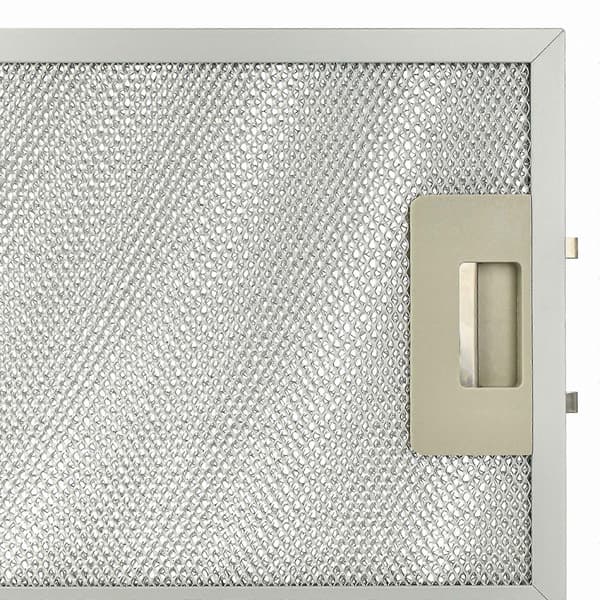2-pak metalfedtfilter til emhætte, 32,5 x 19,6 x 0,85 cm, aluminiumsfilter silber