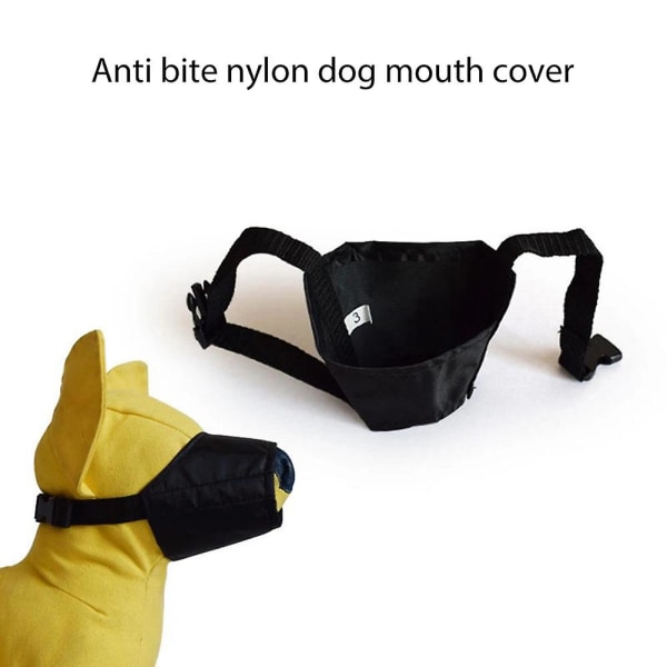 Justerbart cover för sällskapsdjur Antibitande Tugga skällande Masker Andningsbart hundmunkorg Tillbehör för sällskapsdjursbarriär A 23x6cm