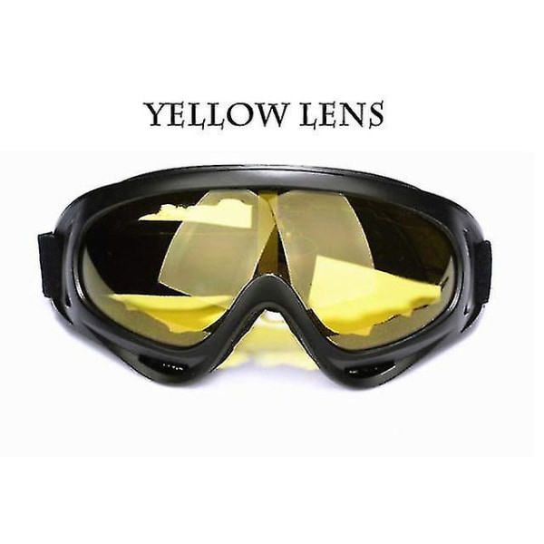 Motorcykelbriller Anti-glare Motocross-solbriller Sportsskibriller Vindtætte Støvtætte UV-beskyttelsesudstyr Tilbehør Tslm2 Yellow