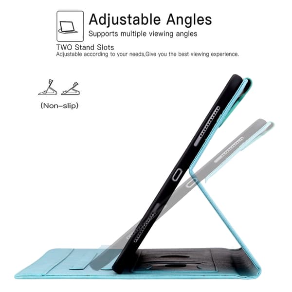 【BQ】Samsung Galaxy Tab A9+ / A11+ Katteklips Skinnveske Himmelblå