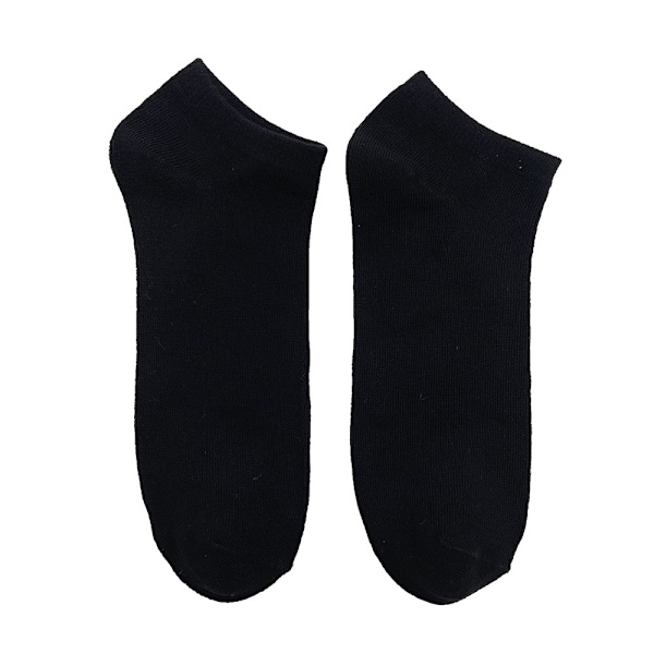 【BQ】Bambus ankelstrømper 10 par (sorte) Sorte Sort Black 35-38