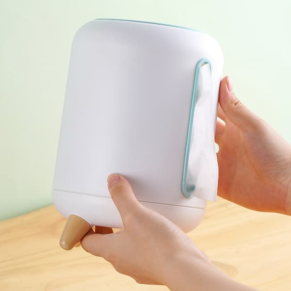 Bambus Kul Tissue Box Holder Blå til Stue Kontor Badeværelse