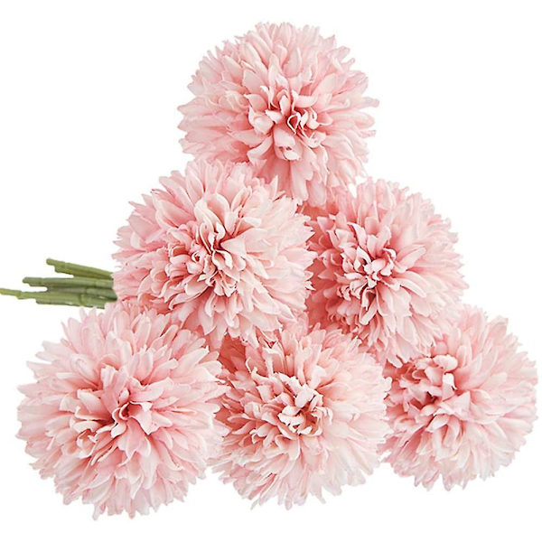 Tekokukka silkki muovinen hortensia voikukka hyasintti muovikukka 6 kpl Champagne