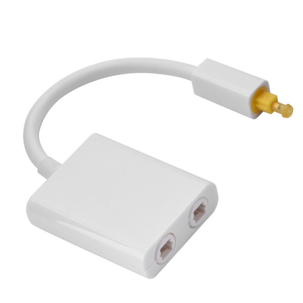 Toslink Digital Optical Audio Splitter Adapter - 1 in 2 Out (Vit)