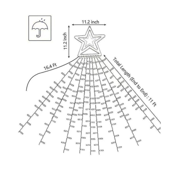 Led Lights Foss Lights Christmas Hanging Tree Lights Meteor Lights Garden colorful