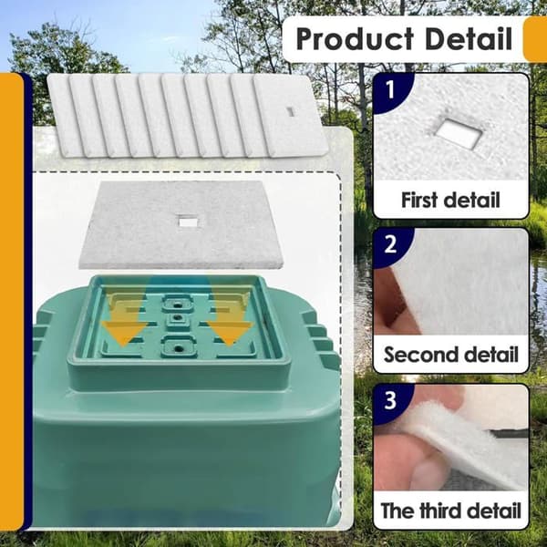 10-pak damluftfiltre kompatible med Hiblow HP-80-0110 septisk luftpumpe - Tilbehør