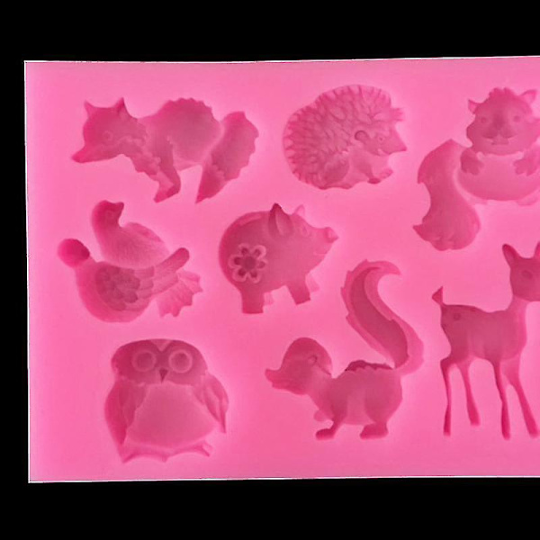 2 stk Bageforme Skovdyr Forme Silikone Fondant Kager Forme Bageværktøj Kreativ kageform