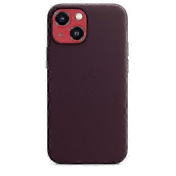 【BQ】För iPhone 13 Mini Läderfodral med Magsafe-kompatibilitet och design Dark Cherry