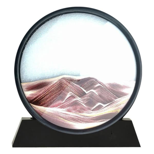 Rörlig Sandsandsbild Timglas Djuphavslandskap Glas Quicksand 3d-målning Brown