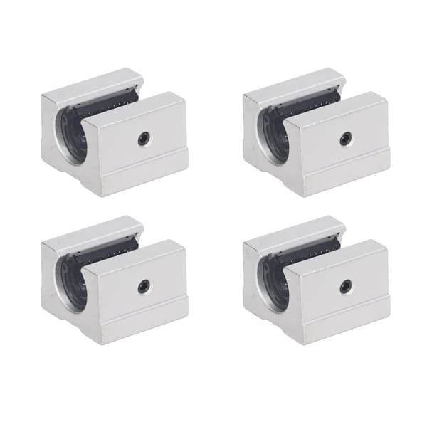 4 stk. SBR12UU Lineær Kulelager Slide Block Aluminium Legering Åpen Lineær Lagerenhet