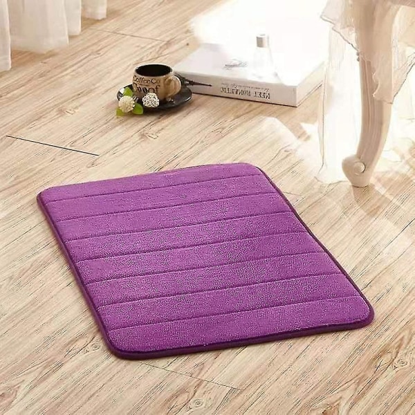 Badmattor Halkfri duschmatta Absorberande liten matta Dörrmatta inuti köksmattor Purple 40*60cm