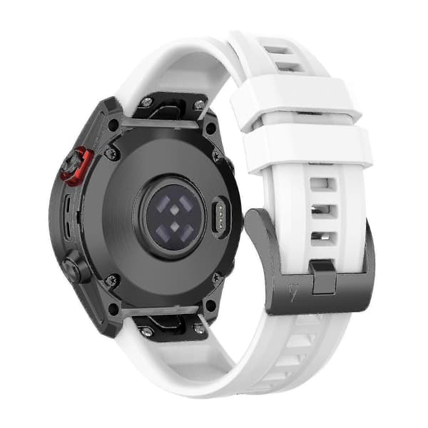 Armbånd til Garmin Fenix 7s/6s/5s Silikone Smartwatch Rem Ridsefast Rem White