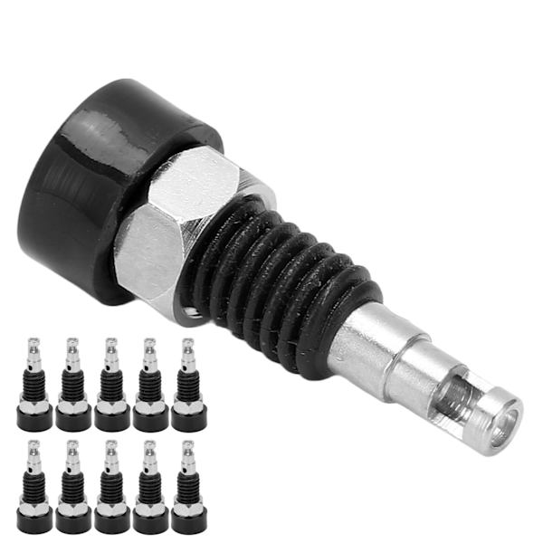 10 stk. 2 mm Banan Hun Jack Socket Connector Adapter Panel Mini Bindingsstolpe til Elektronisk Instrument Sort