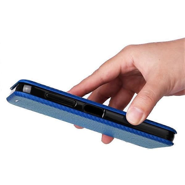 Kompatibelt etui til Fairphone 5 med kulfibertekstur og kortholder Blue