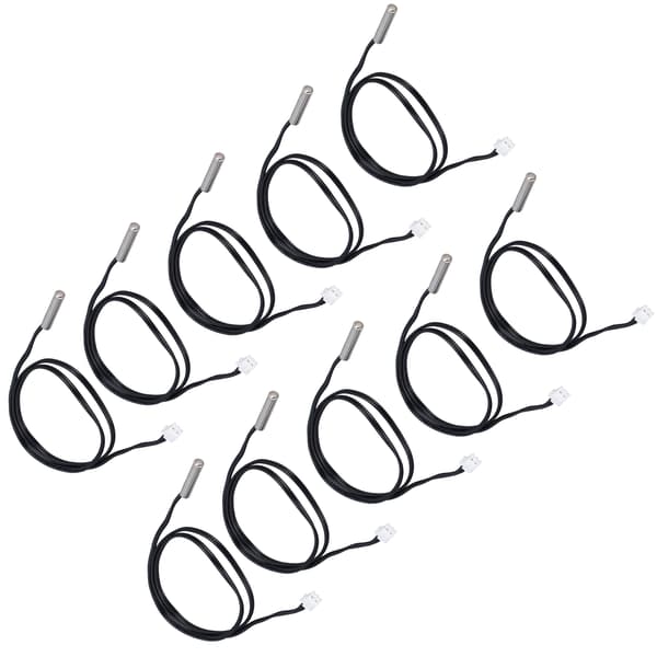 10 st Temperatursensor Probe NTC Termistor Temp Transducer 5x25mm Cylindrisk Huvud 500mm10K B3435