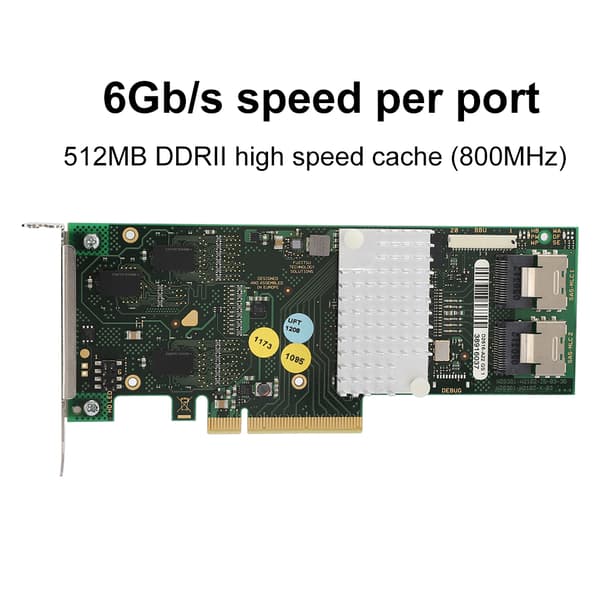 SAS2108 SATA/SAS Raid 6Gbs 512M Cache-styrekort