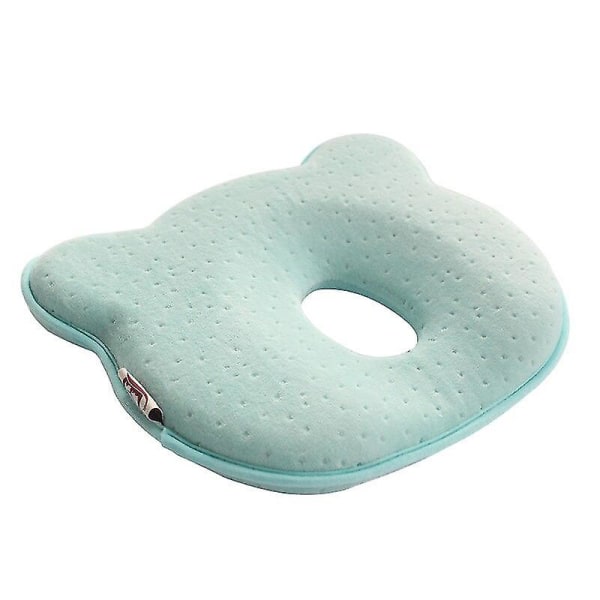Baby Memory Foam Nyfödd baby Andas formande kuddar för att förhindra platt huvud Ergonomisk Green