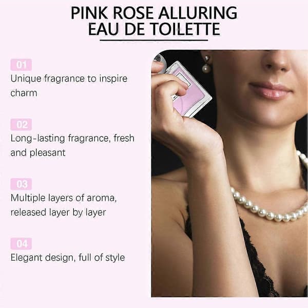 【BQ】50ml Rosa Rosdoftspray med Långvarig Doft i Elegant Flaskdesign pink