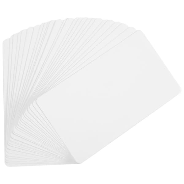 【BQ】Tomme hvite papppapir meldingskort visittkort DIY-merkelapper ca. 100 stk (hvit)